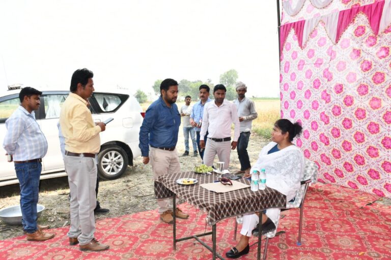 BADAUN : जिलाधिकारी ने ग्राम किसरुआ में करवाई गेहूं की क्रॉप कटिंग, तकनीकी विधि से हुई उपज की माप