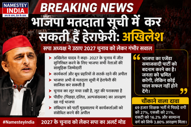 “भाजपा मतदाता सूची में कर सकती है हेराफेरी” — अखिलेश यादव